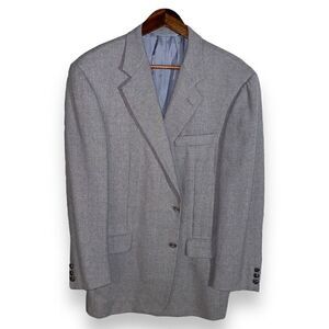 Hickey Freeman Bespoke Silver & Gray Blazer Size 43R